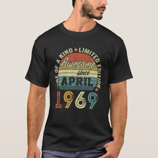 Geweldige sinds april 1969 53 jaar oud 53 jaar oud t-shirt (Voorkant)