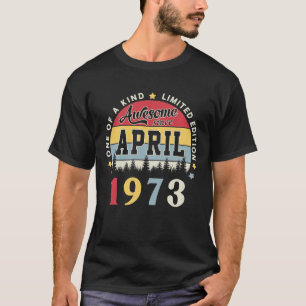 Geweldige sinds april 1973  Retro Birthday T-shirt