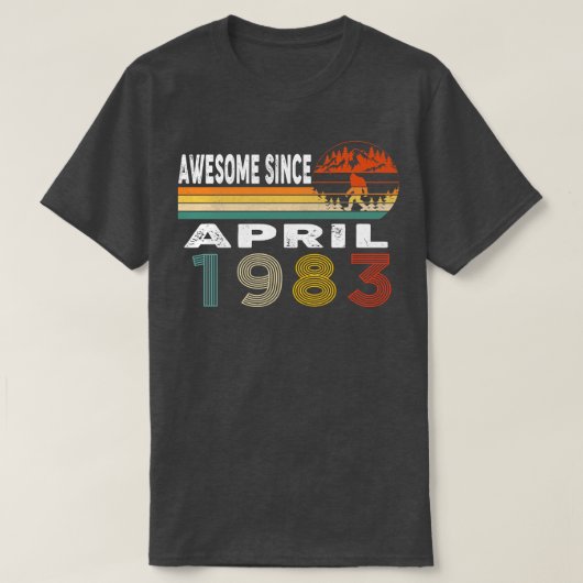 Geweldige sinds april 1983 t-shirt (Design voorkant)
