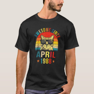 Geweldige sinds april 1988 34e geboortedag t-shirt