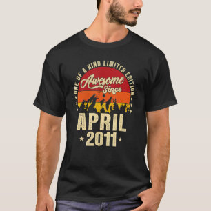 Geweldige sinds april 2011 elfde verjaardag t-shirt