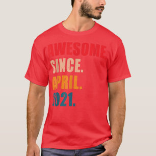 Geweldige sinds april 2021 gepersonaliseerde gebo t-shirt