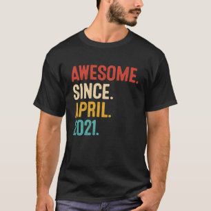 Geweldige sinds april 2021, tweede verjaardag, 2 j t-shirt