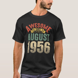 Geweldige sinds augustus 1956 65 jaar oud 65 jaar t-shirt