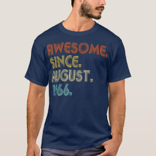 Geweldige sinds augustus 1966 56e verjaardag t-shirt