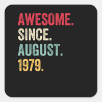 Geweldige sinds augustus 1979 Retro Birthday