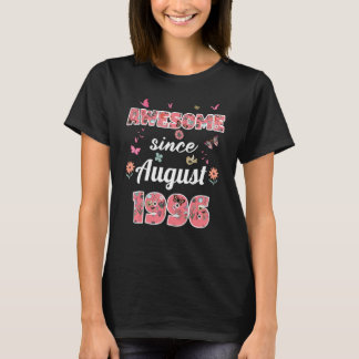 Geweldige sinds augustus 1996 bloemen 1996 August T-shirt
