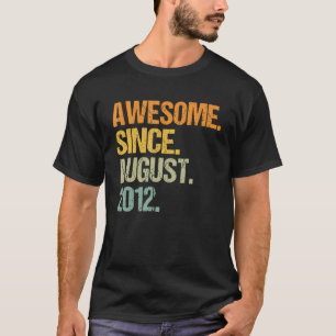 Geweldige sinds augustus 2012 tien jaar oude jonge t-shirt
