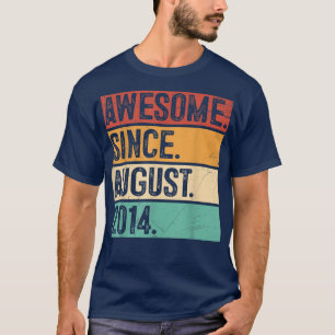 Geweldige sinds augustus 2014 8e verjaardag Gift 8 T-shirt