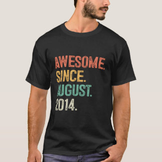 Geweldige sinds augustus 2014 9th 9 t-shirt