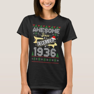 Geweldige sinds december 1936 85e geboortedag t-shirt