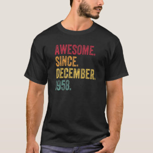 Geweldige sinds december 1958 64e verjaardag 64 ja t-shirt