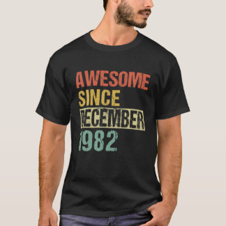 Geweldige sinds december 1982 39e verjaardag t-shirt