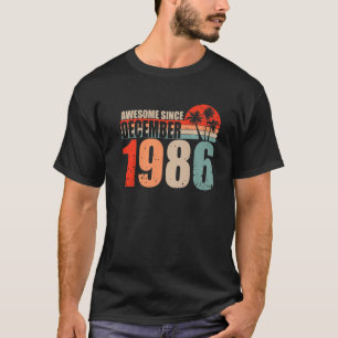 Geweldige sinds december 1986 86 Birthday T-shirt
