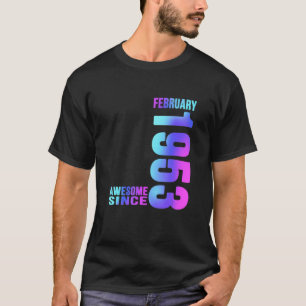 Geweldige Sinds februari 1953 gelukkig 70th Bir T-shirt