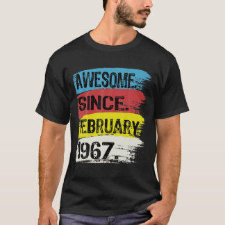 Geweldige sinds februari 1967 Pisces Aquarius 55Th T-shirt