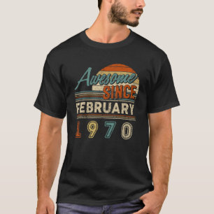  Geweldige sinds februari 1970 52 jaar oud bi T-shirt