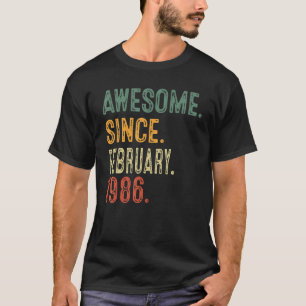 Geweldige sinds februari 1986 37e verjaardag Gift T-shirt