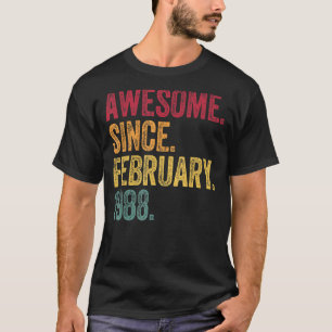 Geweldige sinds februari 1988 35e verjaardag 35 Ye T-shirt