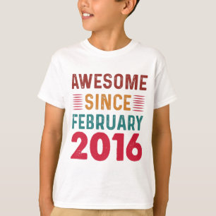 Geweldige sinds februari 2016 verjaardag t-shirt