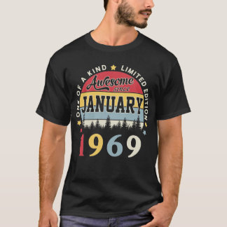 Geweldige sinds januari 1969  Retro Birthday T-shirt