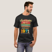 Geweldige sinds januari 1971 t-shirt (Voorkant volledig)