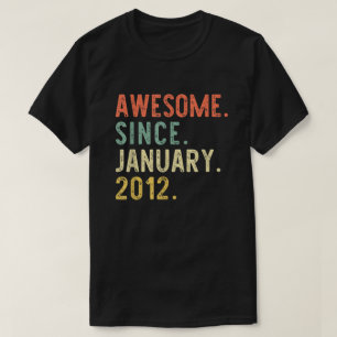 Geweldige sinds januari 2012 9e cadeau, 9 jaar t-shirt