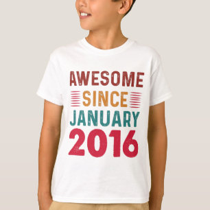 Geweldige sinds januari 2016  verjaardag t-shirt