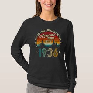 Geweldige sinds juli 1936 86e verjaardag 86 jaar O T-shirt