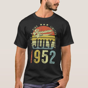Geweldige sinds juli 1952 70e verjaardag voor t-shirt