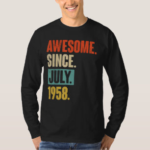 Geweldige sinds juli 1958 64 jaar oud 64e verjaard t-shirt