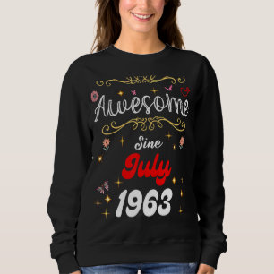 Geweldige sinds juli 1963 Verjaardagsbloemen & bot Trui