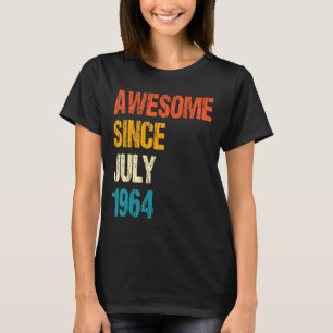 Geweldige sinds juli 1964 58e verjaardag 58 t-shirt