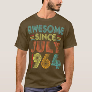 Geweldige sinds juli 1964 Vintage 58 jaar oud 58 j T-shirt