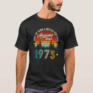Geweldige sinds juli 1975 47e verjaardag 47 jaar o t-shirt