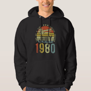 Geweldige sinds juli 1980 Vintage 42e verjaardag v Hoodie