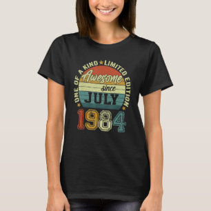 Geweldige sinds juli 1984 38e verjaardag 38 jaar o t-shirt