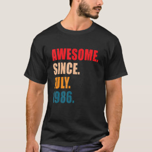 Geweldige sinds juli 1986  gepersonaliseerde geboo t-shirt