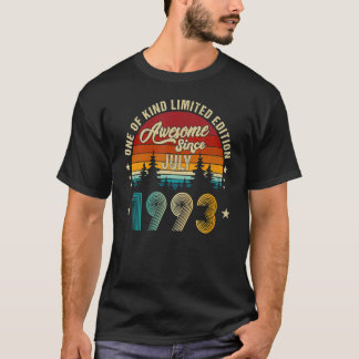 Geweldige sinds juli 1993 29e verjaardag 29 jaar o t-shirt