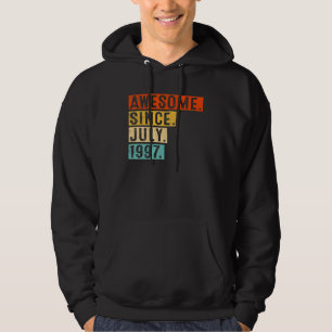 Geweldige sinds juli 1997 25e verjaardag hoodie