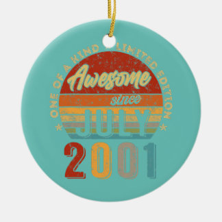 Geweldige sinds juli 2001 21ste verjaardag keramisch ornament