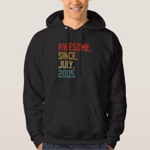 Geweldige sinds juli 2005 17 jaar oud op 17 septem hoodie