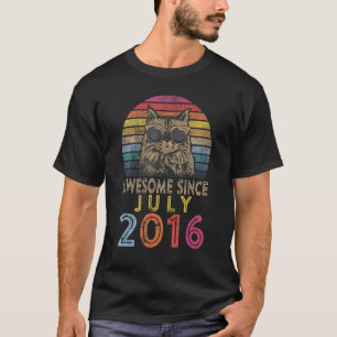 Geweldige sinds juli 2016 7 jaar oud 7 jaar t-shirt
