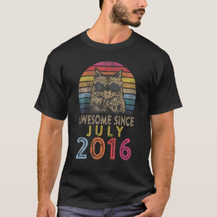 Geweldige sinds juli 2016 7 jaar oud 7 jaar t-shirt