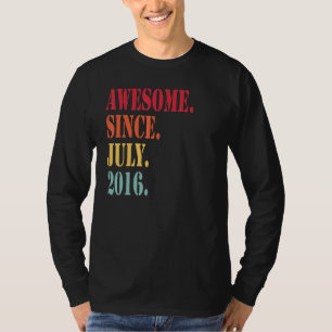 Geweldige sinds juli 2016 voor de 6-jarige zesde g t-shirt