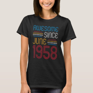 Geweldige sinds juni 1958 64 jaar t-shirt