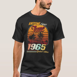 Geweldige sinds juni 1965 55e verjaardag 55 jaar t-shirt