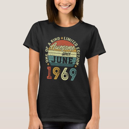Geweldige sinds juni 1969 53 jaar oud 53 jaar oud t-shirt (Voorkant)