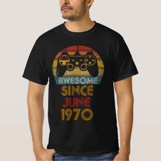 Geweldige sinds juni 1970 , Happy Birthday Gamer T-shirt
