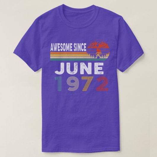 Geweldige sinds juni 1972 t-shirt (Design voorkant)